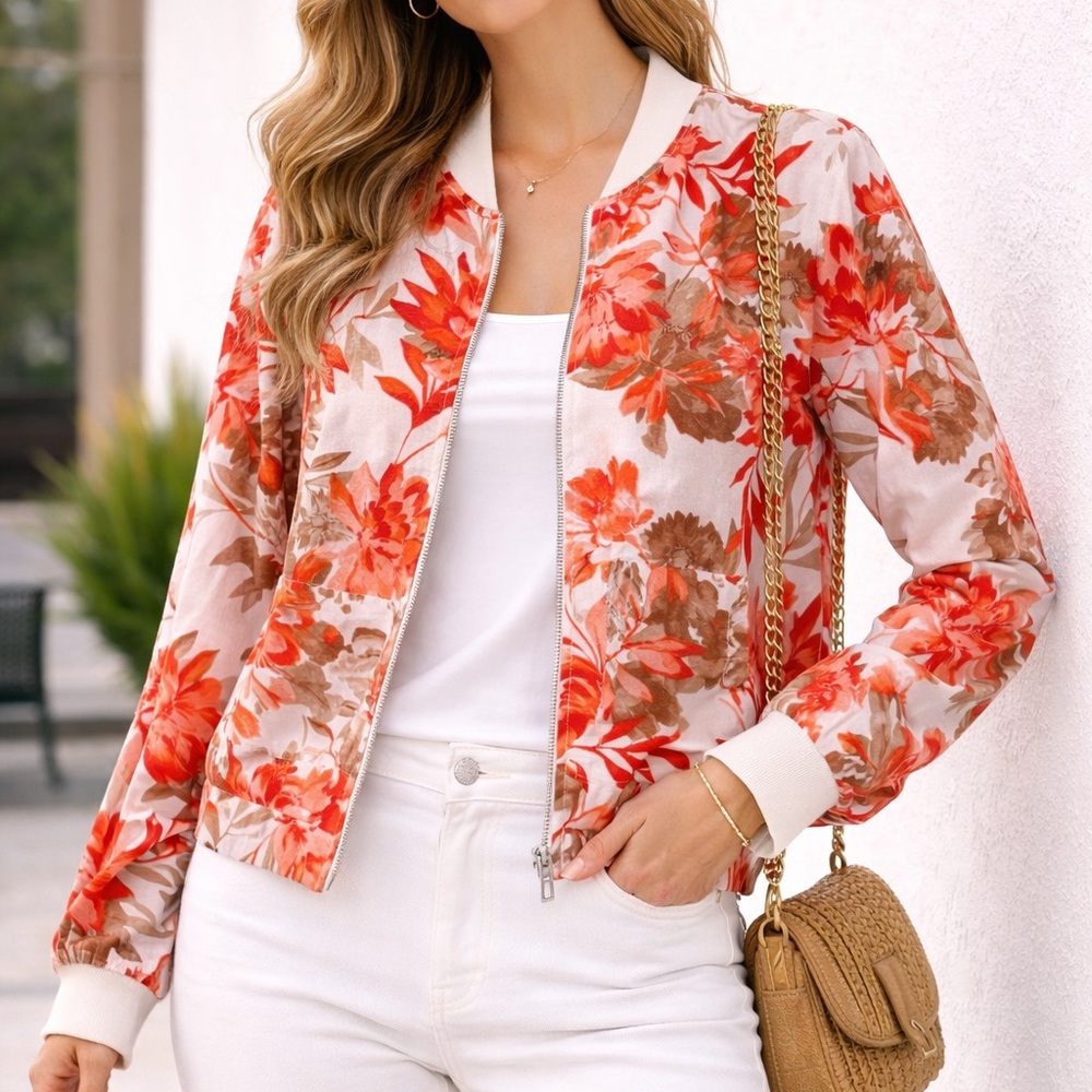 Floral Women's Casual  Jacket